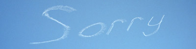 Skywriting for reconciliation walk, Brisbane, 4 June 2000